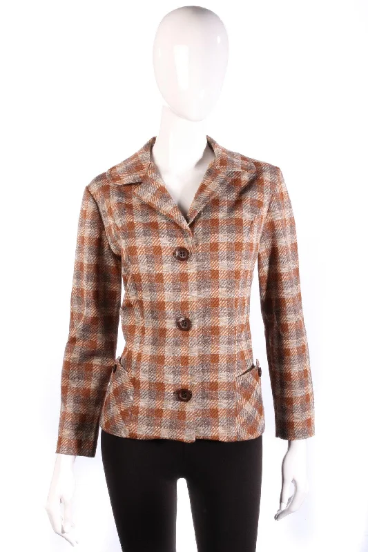 Fashion Touch Dumarsel Vintage Jacket Rust and Brown Check UK Size 14