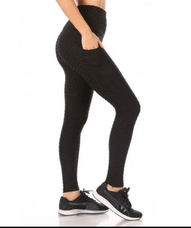 Dressing Tips High waist honeycomb textured sport leggings