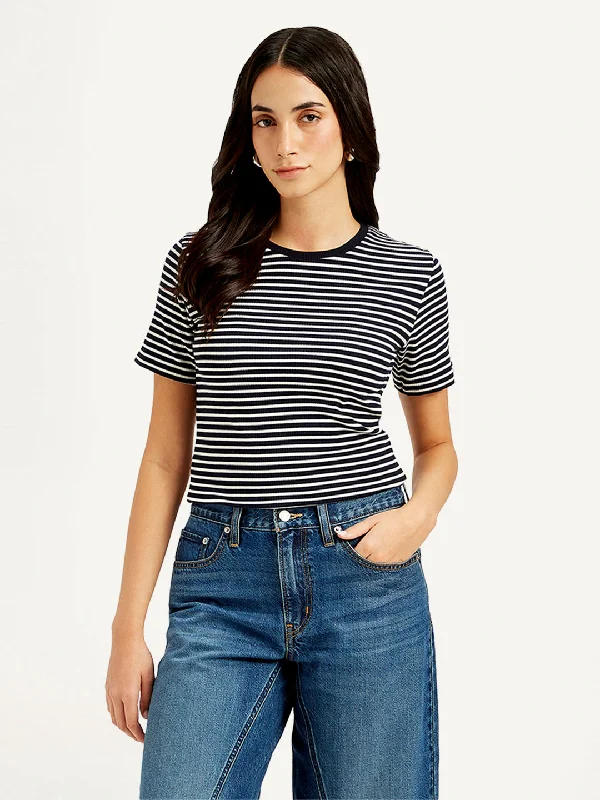 Artistic Temperament Women's Striped Slim Fit T-Shirt