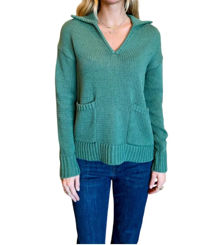 Casual Choice Knit Wit Sweater In Sage