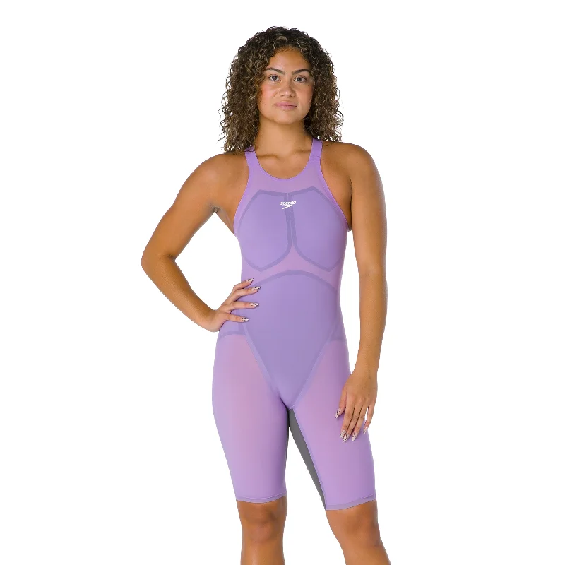 Economic Outlook Speedo LZR Pure Valor Kneeskin Open Back- Lilac (Size 24)