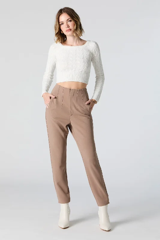 Romantic Temperament Crepe Slim Dress Pant