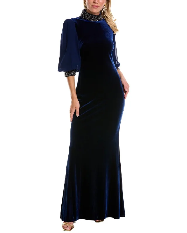 Body Design Badgley Mischka Velvet Gown