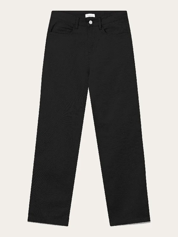 Classic Style CHLOE barrel high-rise twill 5-pocket pants - Black Jet