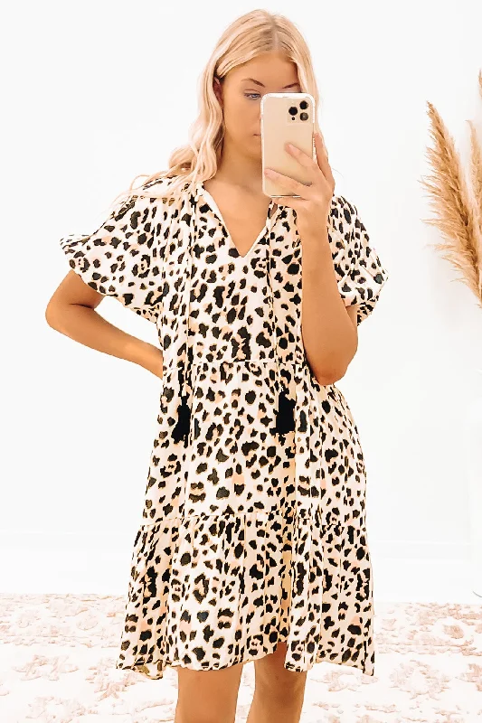 Casual Choice Kayden Mini Dress Leopard