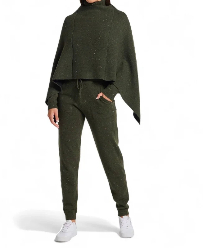 Comfortable Wear Londone Cashmere Jogger In Army Green