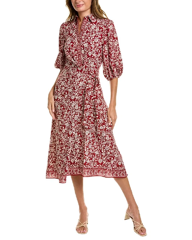 Fashion Expert Max Studio Puff Sleeve Midi Shirtdress