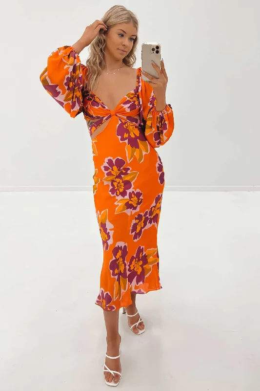 Comfortable Outfits Myah Maxi Dress Orange Multi