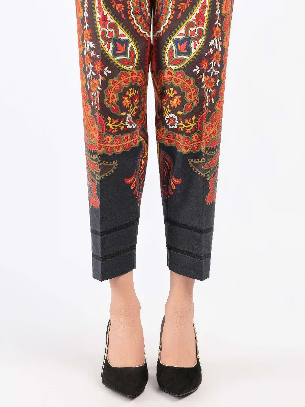 Minimal Style Printed Winter Cotton Trousers