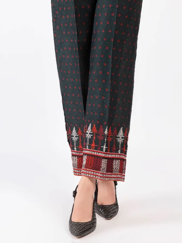 Tropical Style Printed Khaddar Trousers