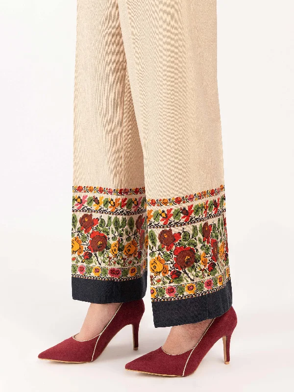 Noble And Elegant Printed Khaddar Trousers