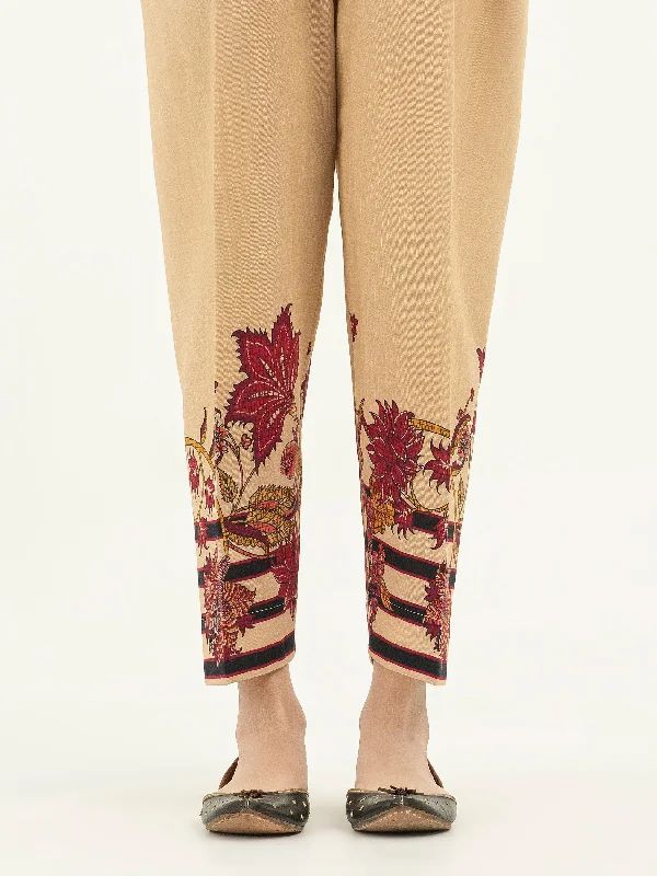 Body Design Printed Khaddar Trousers(Pret)