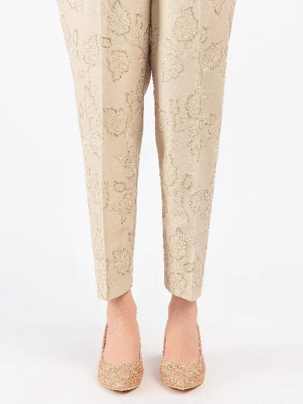 Fresh And Elegant Embroidered Winter Cotton Trousers