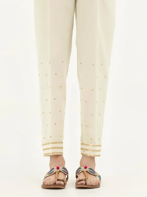 Urban Design Sense Embroidered Winter Cotton Trousers(Pret)