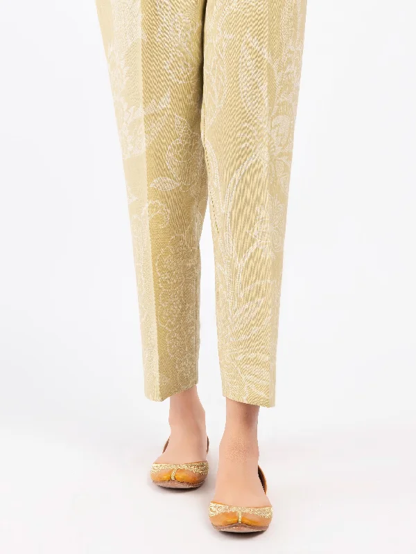 Minimal Classic Printed Khaddar Trousers