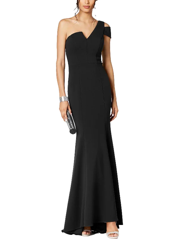 Fashionable Items Petites Womens Asymmetric One Shoulder Evening Dress