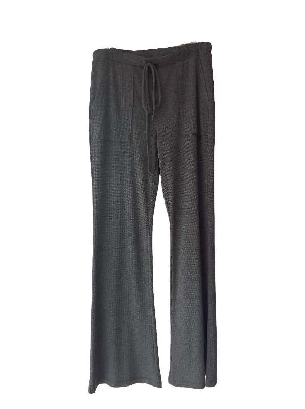 Luxury Fashion Thermal Lounge Pants In Light Charcoal