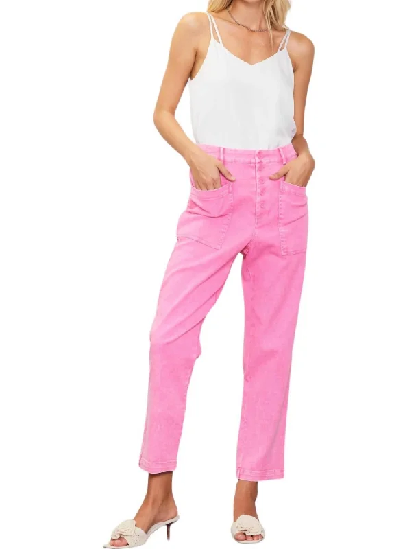 Classic Items Utility Pants In Pink