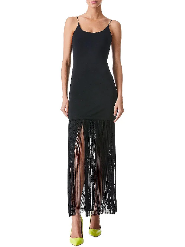 Fresh And Fashionable Womens Fringe Maxi Slip Dress