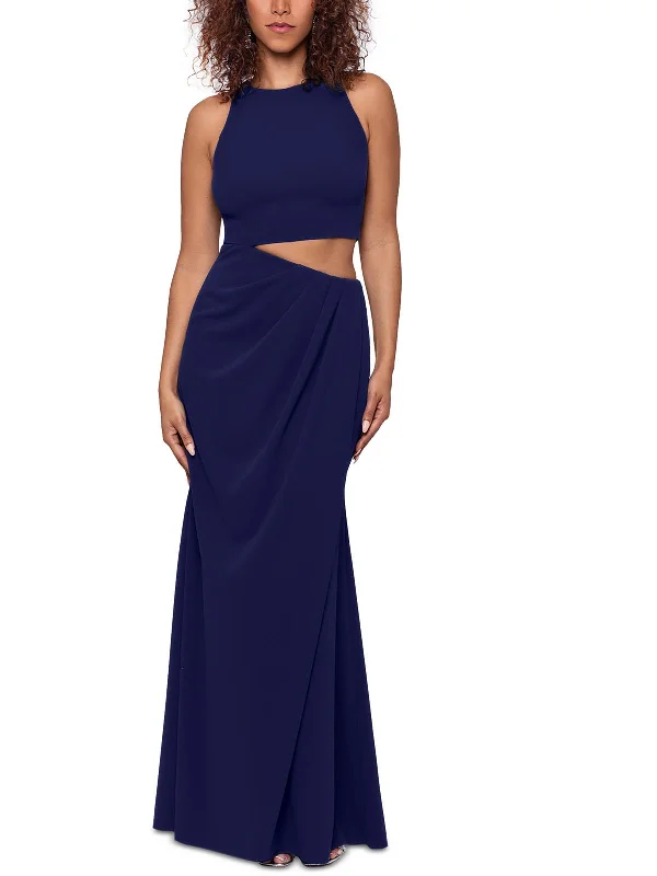 Integrated Design Womens Knit Cut-Out Evening Dress