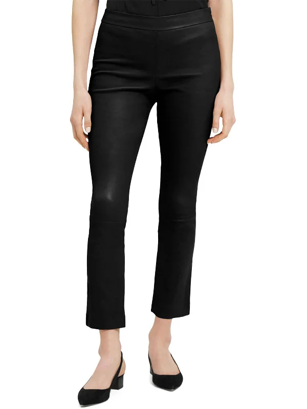 Casual Wear Womens Leather Slim Flared Pants