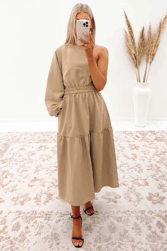 Exquisite Tailoring You Got It Maxi Dress Beige