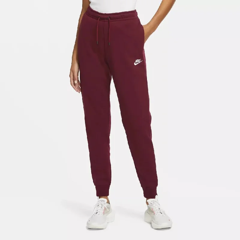 Street Fashion Nike Sportswear Essential Fleece Pants Dark Red  BV4095-638 Women's