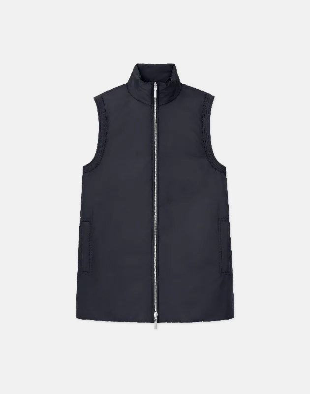 New Products Recycled Poly Quilted Reversible Puffer Vest