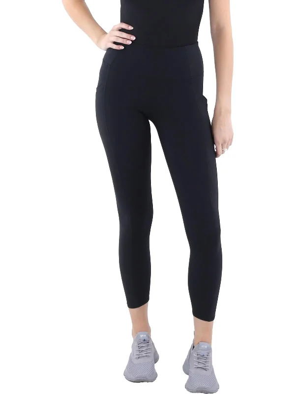 Simple Design Womens High Rise Fitness Athletic Leggings